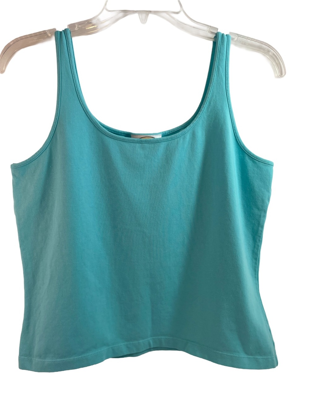 Talbots Petites Women’s Classic Scoop Neck Tank Top - Turquoise Size M